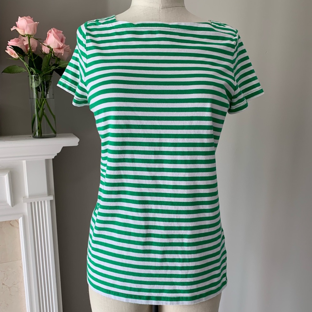 Green and White Talbots Medium Shirt